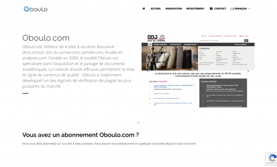 Oboulo International needed a one page website