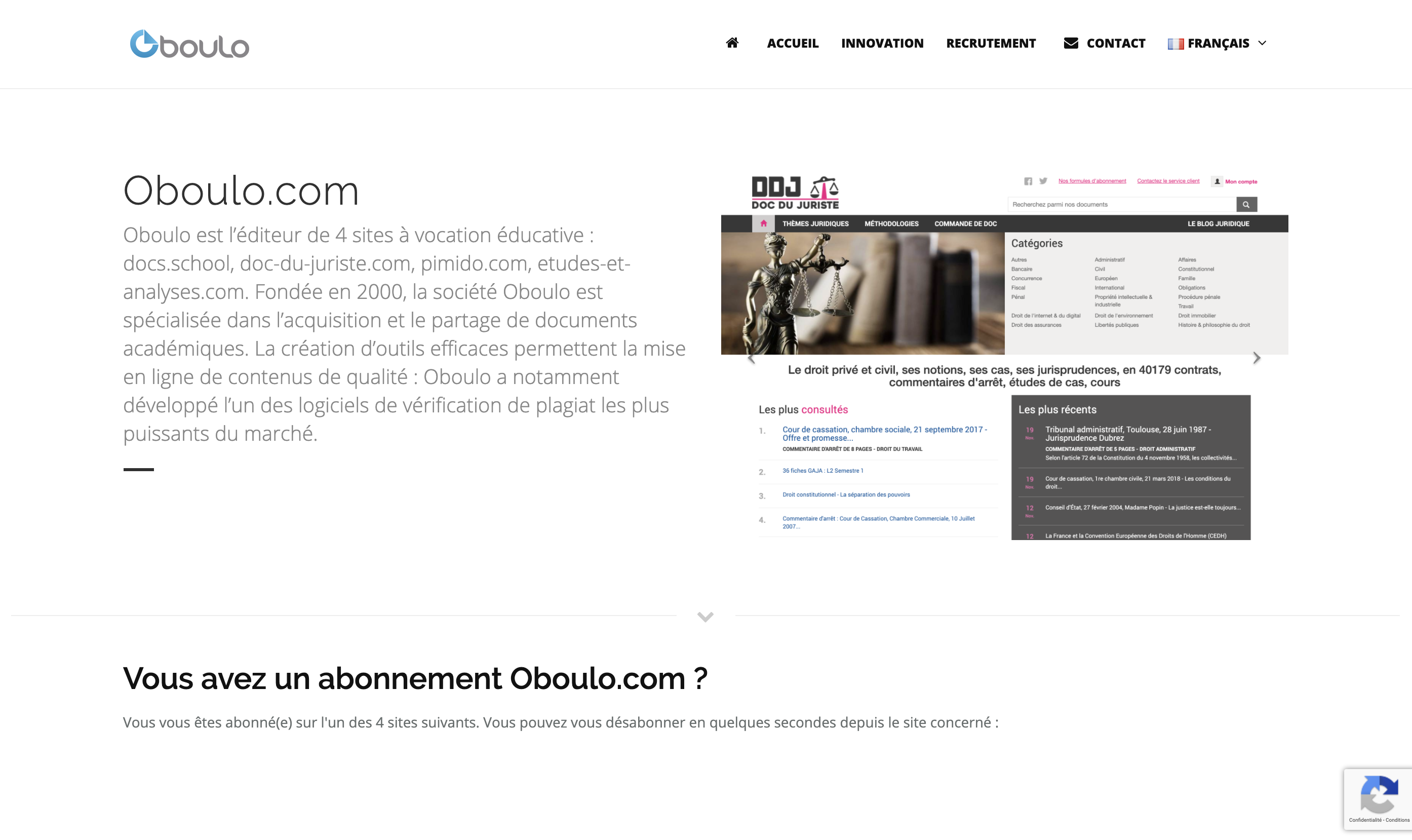 Oboulo International needed a one page website